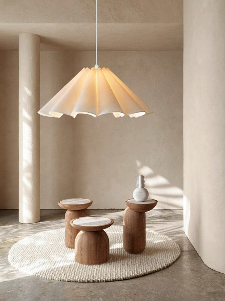 Parasol Pleated Fabric Pendant Light