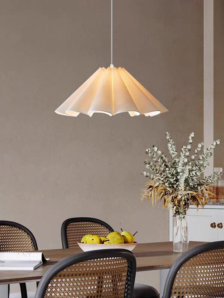 Parasol Pleated Fabric Pendant Light