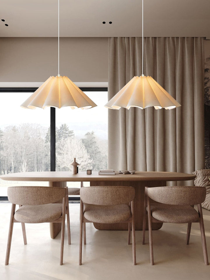 Parasol Pleated Fabric Pendant Light
