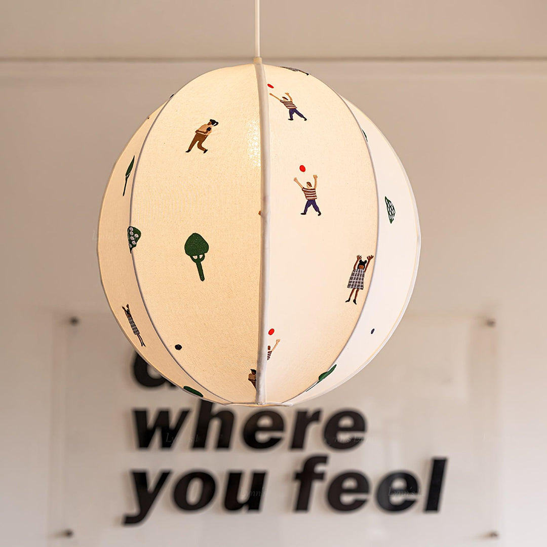 Park Embroidered Textile Pendant Lamp - Vakkerlight