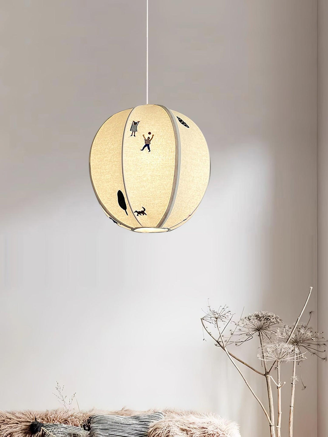 Park Embroidered Textile Pendant Lamp - Vakkerlight