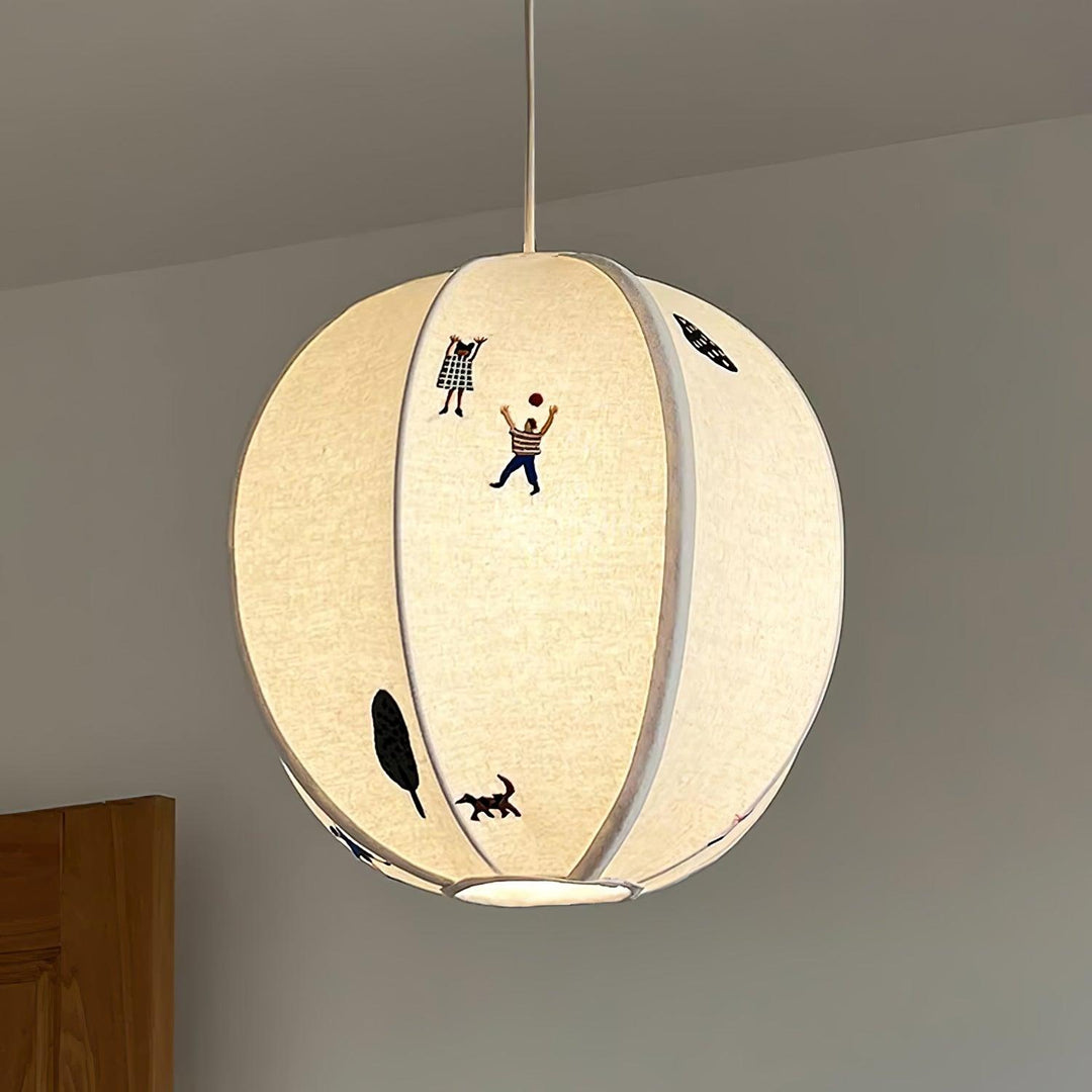 Park Embroidered Textile Pendant Lamp - Vakkerlight