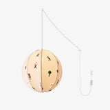 Park Geborduurde Textiel Swag Lamp