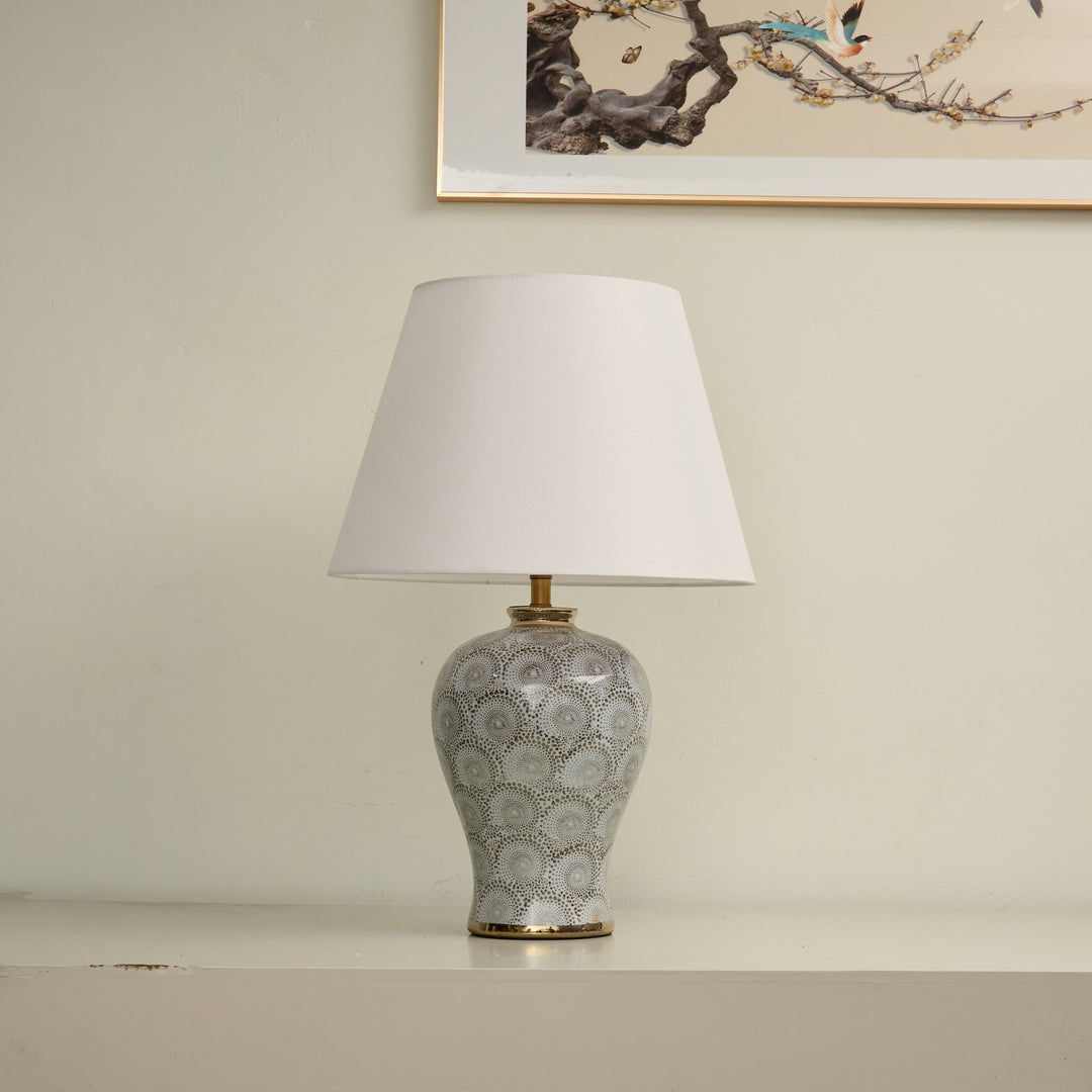 Patterned Ceramic Vase Table Lamp - Vakkerlight