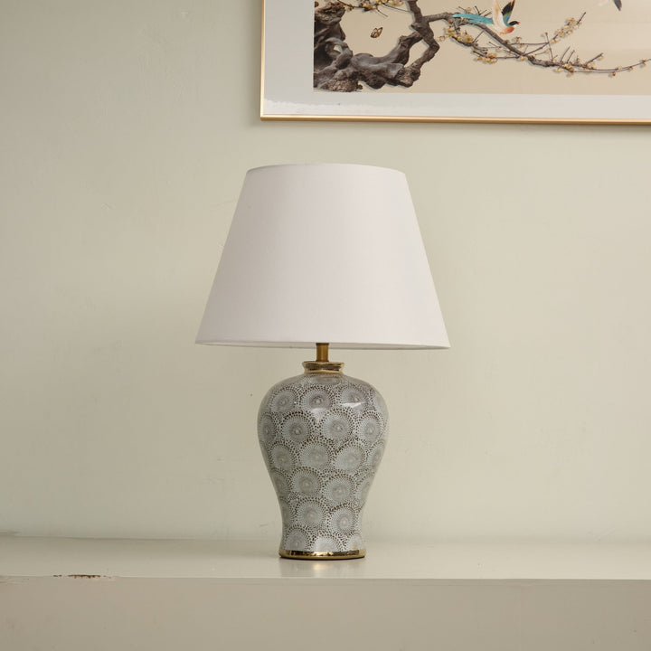 Patterned Ceramic Vase Table Lamp - Vakkerlight