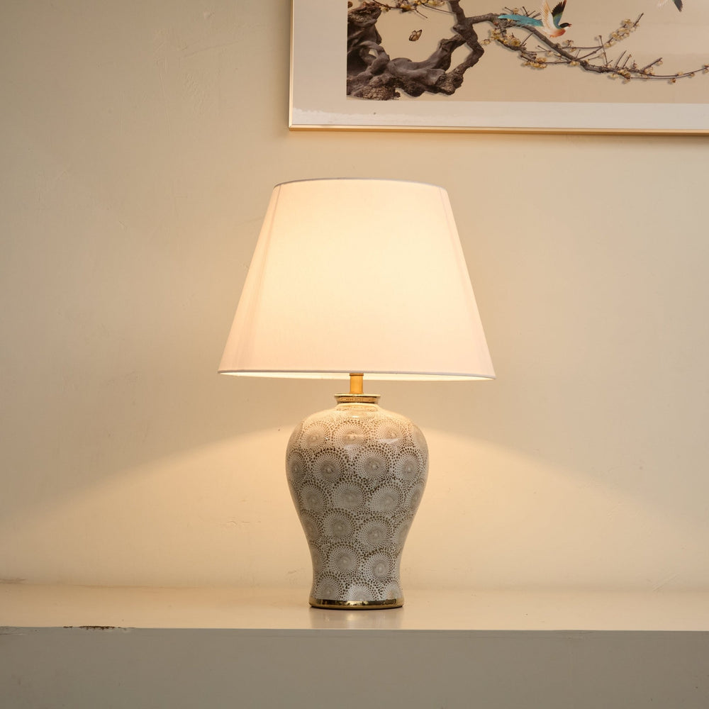 Patterned Ceramic Vase Table Lamp - Vakkerlight