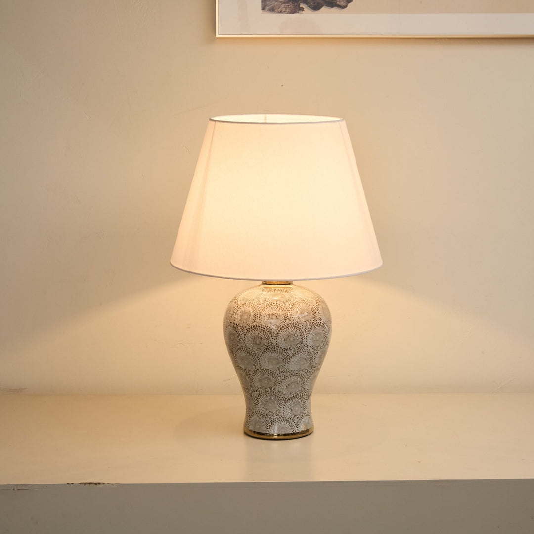 Patterned Ceramic Vase Table Lamp - Vakkerlight