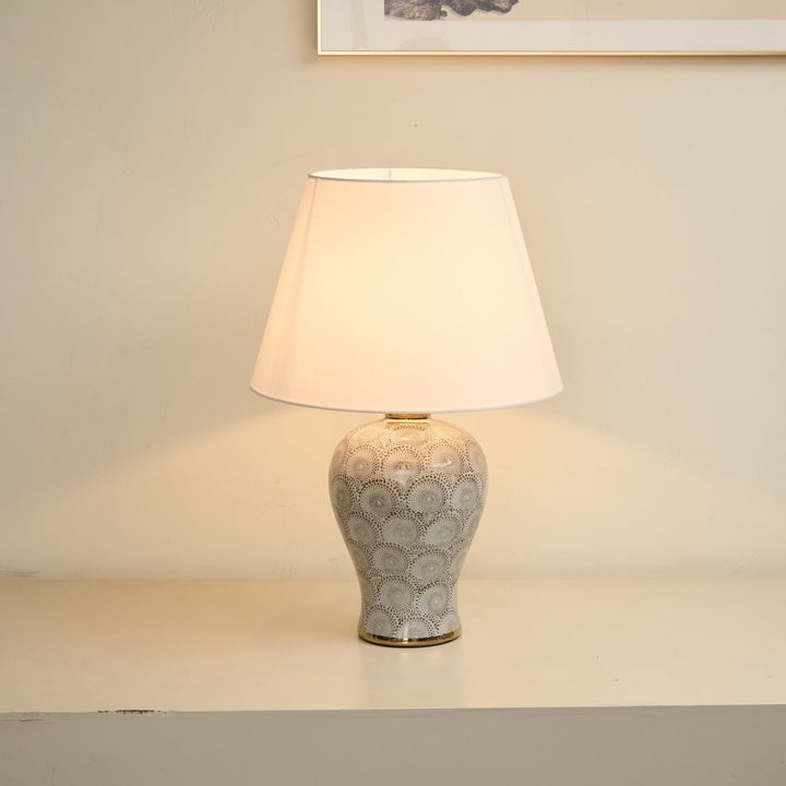Patterned Ceramic Vase Table Lamp - Vakkerlight