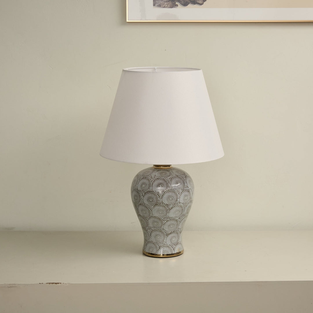 Patterned Ceramic Vase Table Lamp - Vakkerlight