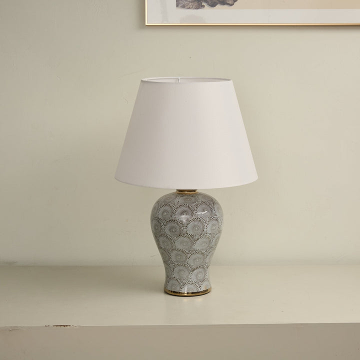 Patterned Ceramic Vase Table Lamp - Vakkerlight