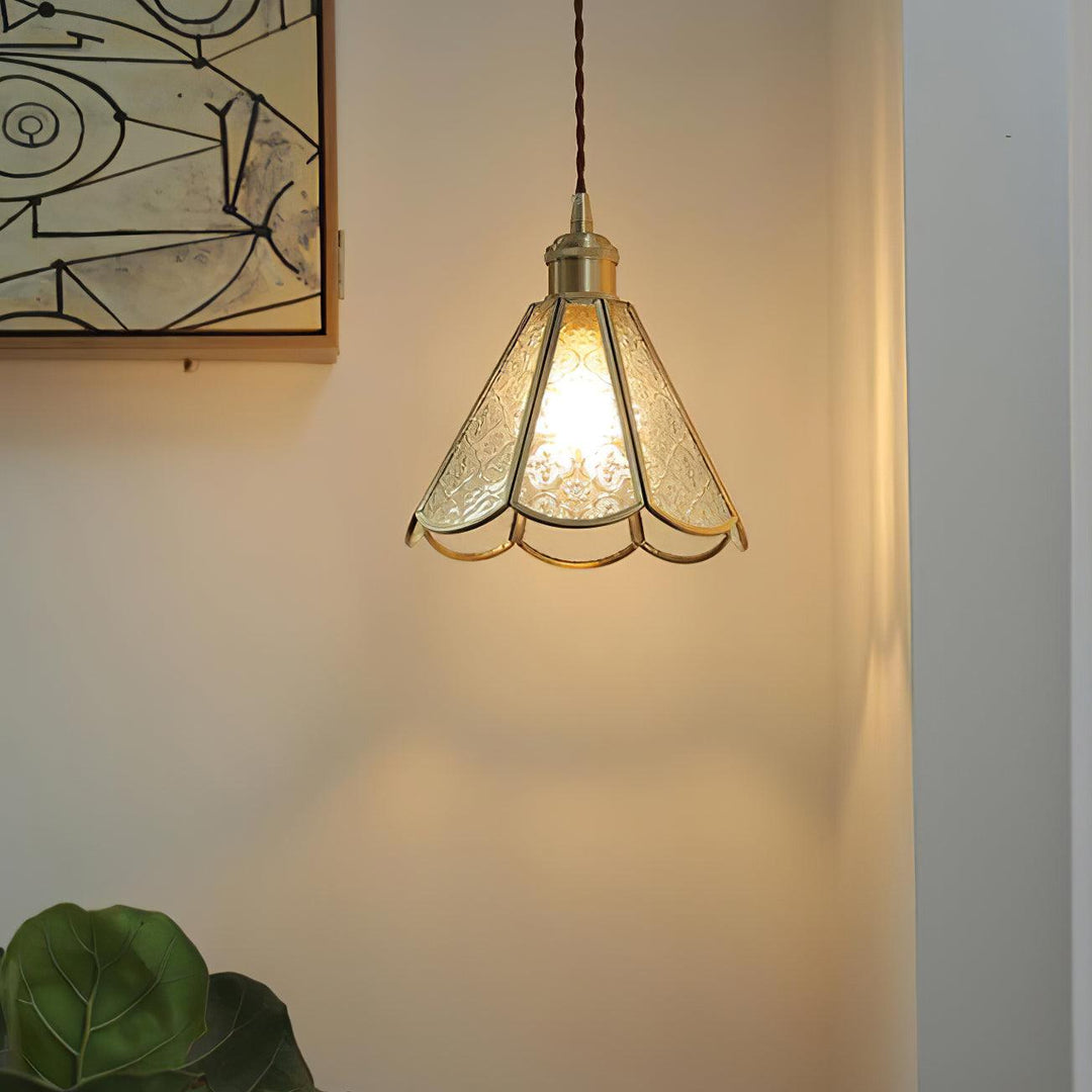 Patterned Glass Pendant Lamp - Vakkerlight