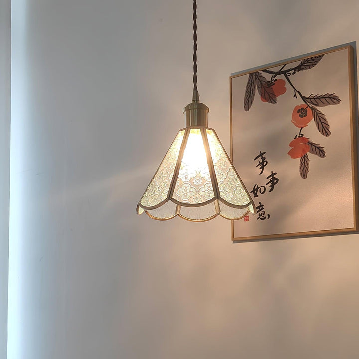 Patterned Glass Pendant Lamp - Vakkerlight