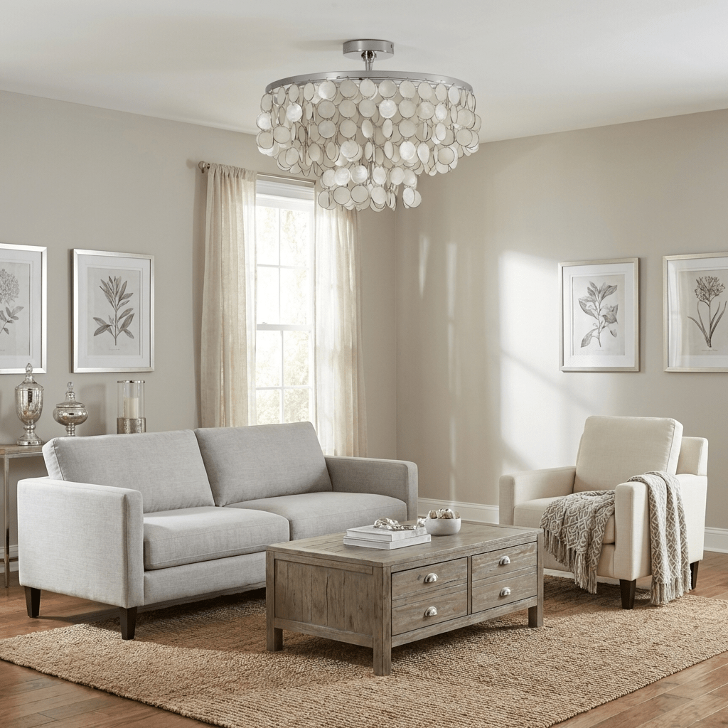 Pearl Shell Ceiling Lamp - Vakkerlight