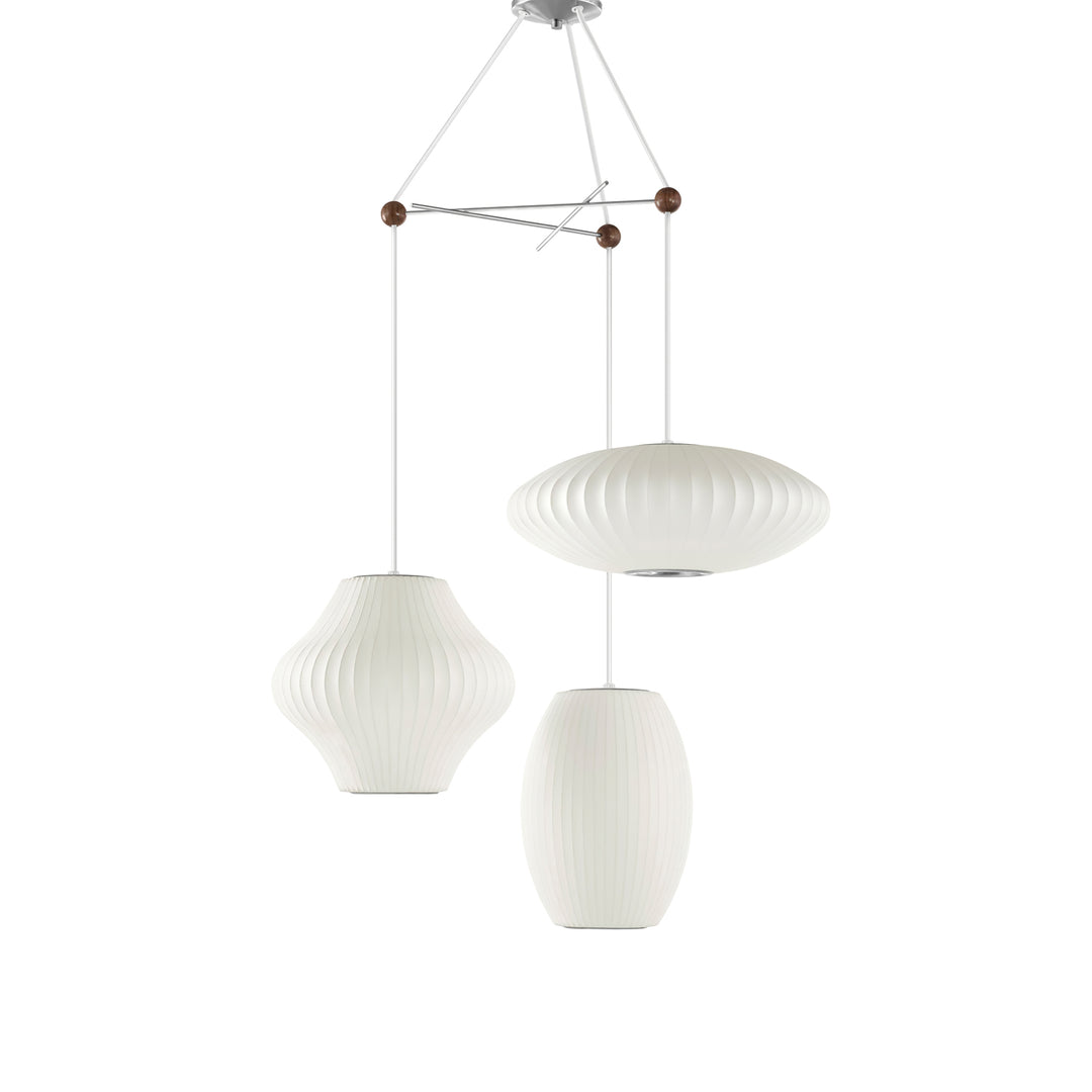 Triple Pear Bubble Pendant Lamp - Vakkerlight