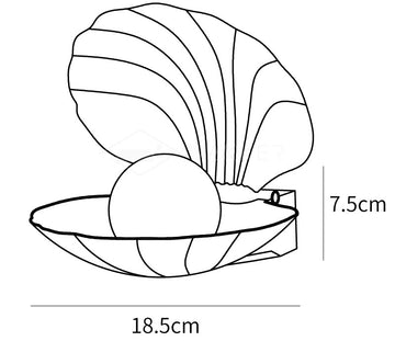 Pearl Clam ウォールライト — 寸法図 1