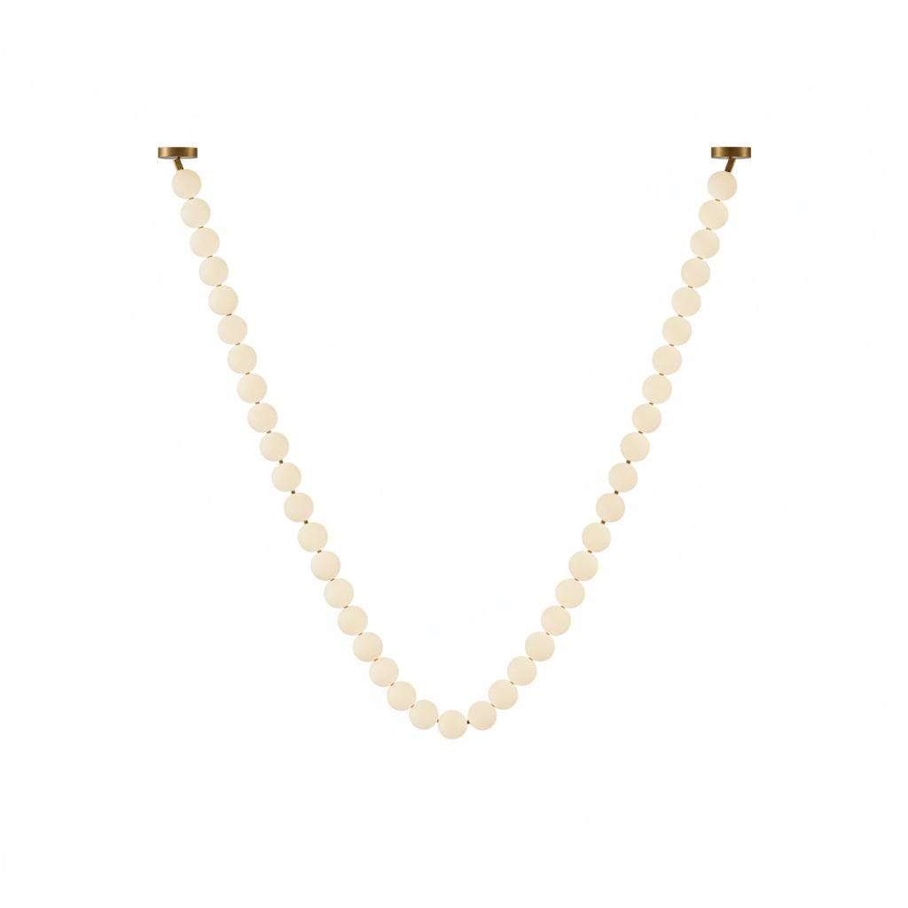 Pearl Glass Necklace Balls Chandelier - Vakkerlight