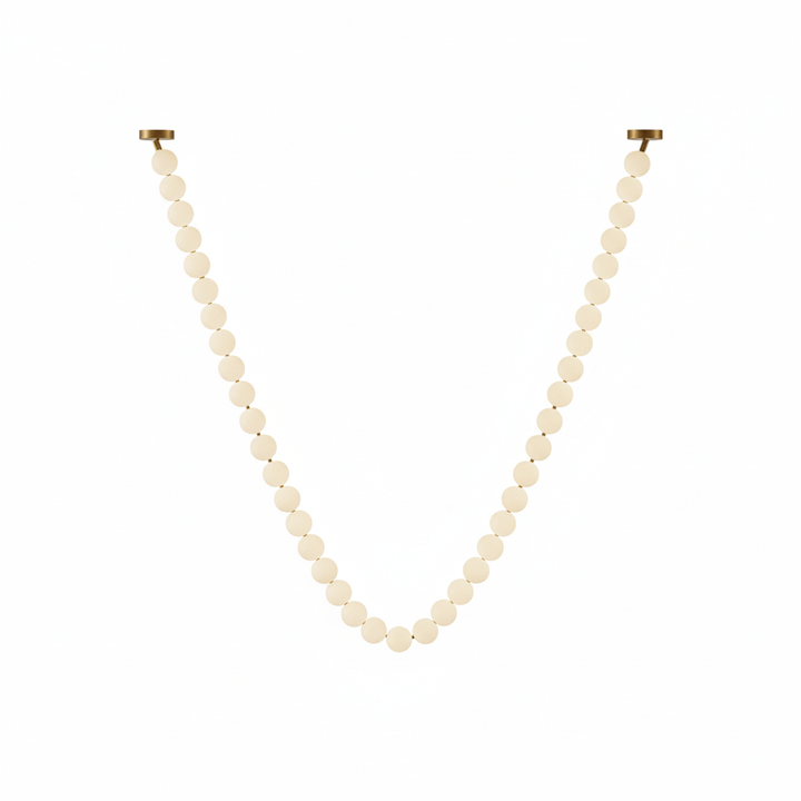 Pearl Glass Necklace Balls Chandelier - Vakkerlight
