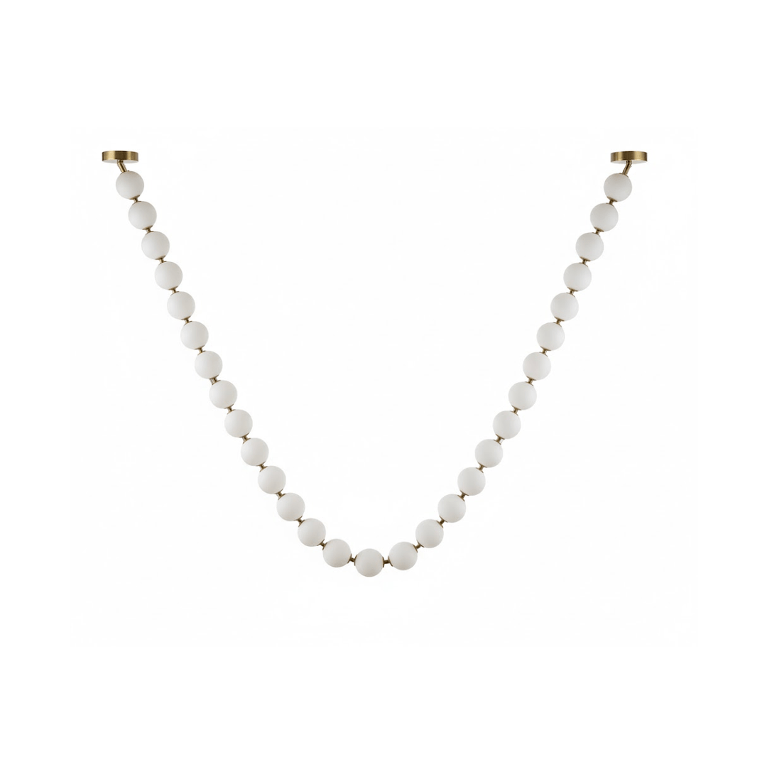 Pearl Glass Necklace Balls Chandelier - Vakkerlight