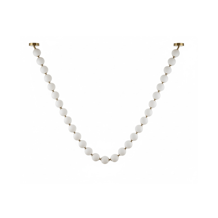 Pearl Glass Necklace Balls Chandelier - Vakkerlight