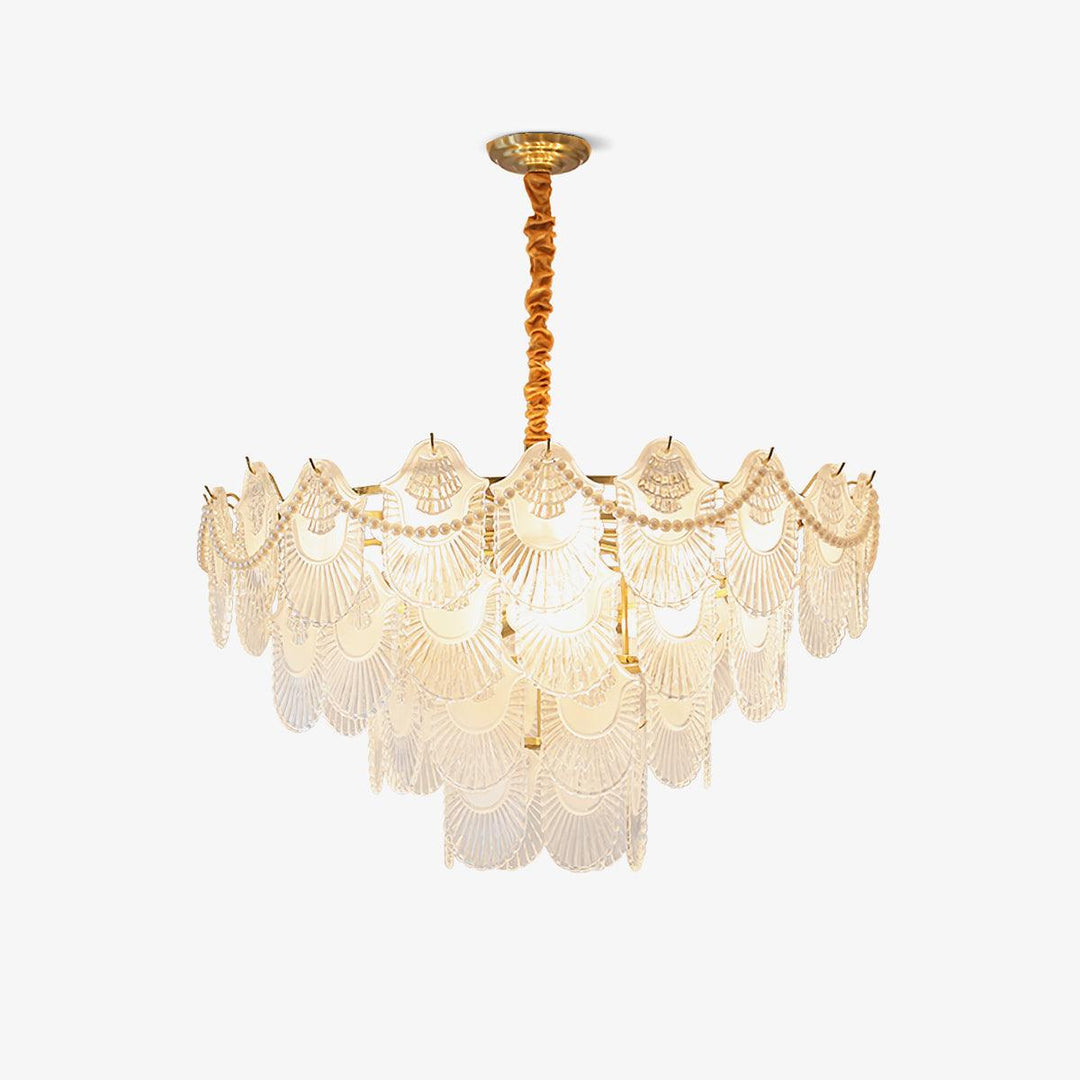 Pearl Glass Shell Chandelier - Vakkerlight