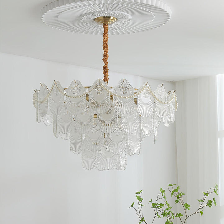 Pearl Glass Shell Chandelier - Vakkerlight