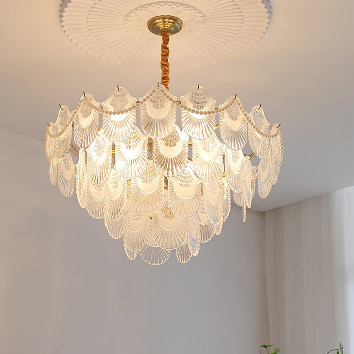 Pearl Glass Shell Chandelier - Vakkerlight