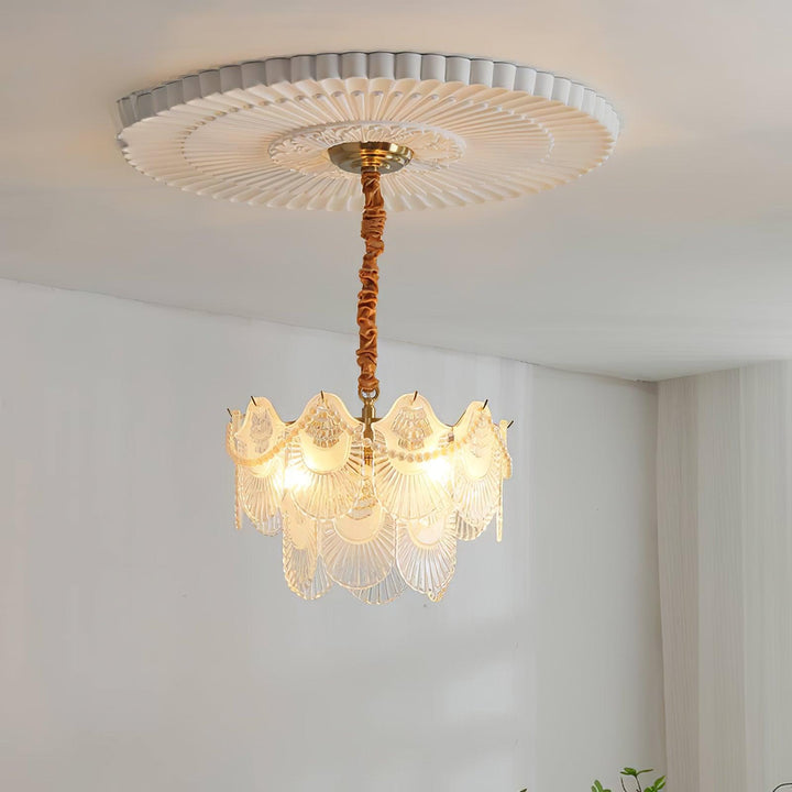 Pearl Glass Shell Chandelier - Vakkerlight