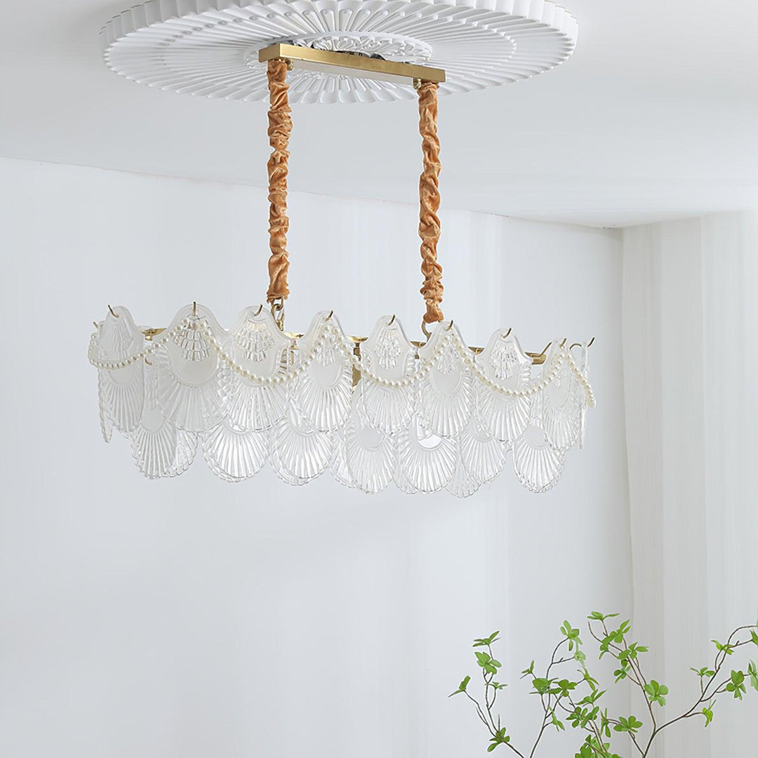 Pearl Glass Shell Chandelier - Vakkerlight