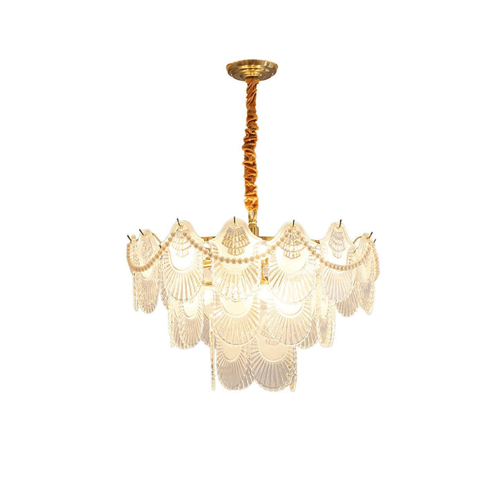 Pearl Glass Shell Chandelier - Vakkerlight