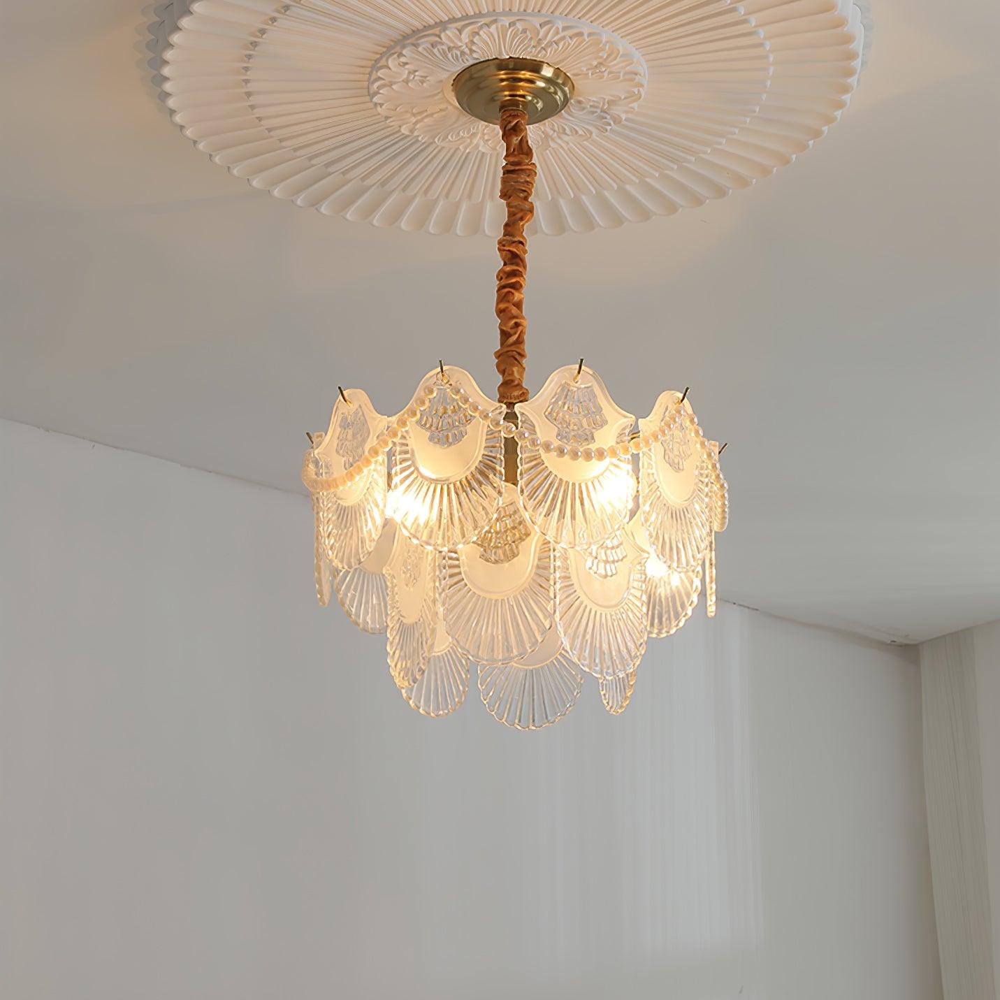 Pearl Glass Shell Chandelier – Vakkerlight