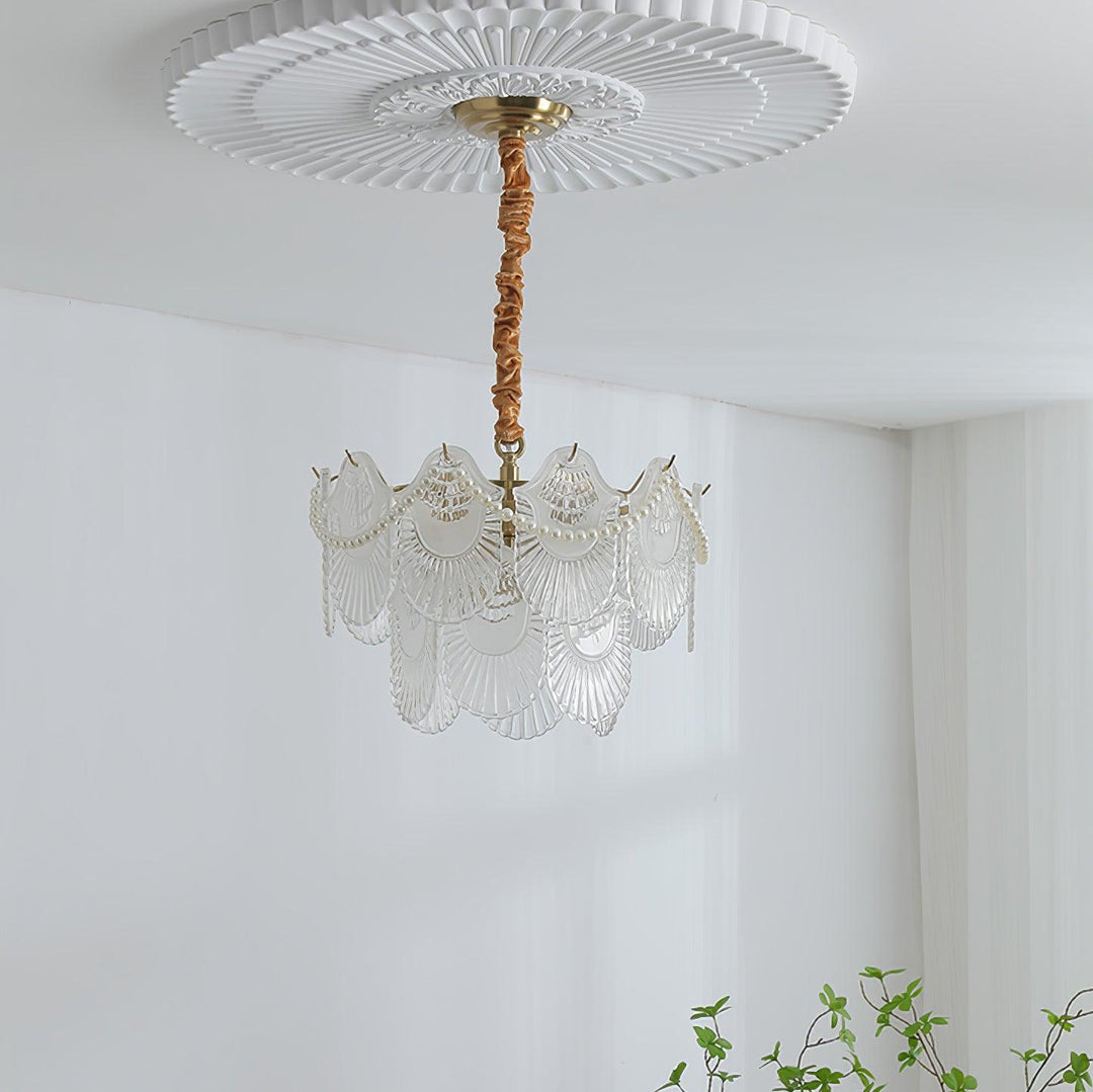 Pearl Glass Shell Chandelier - Vakkerlight