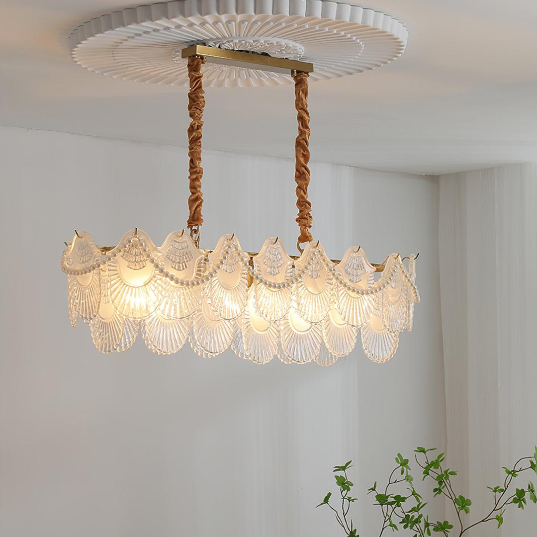 Pearl Glass Shell Chandelier - Vakkerlight