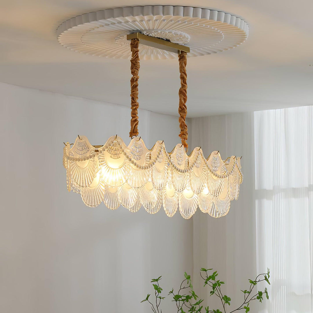 Pearl Glass Shell Chandelier - Vakkerlight