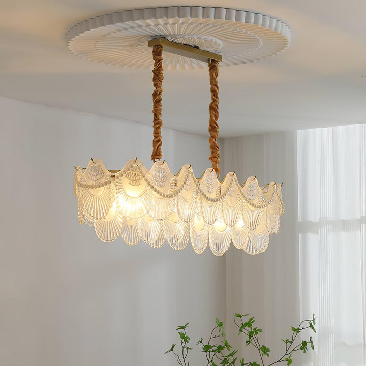 Pearl Glass Shell Chandelier - Vakkerlight