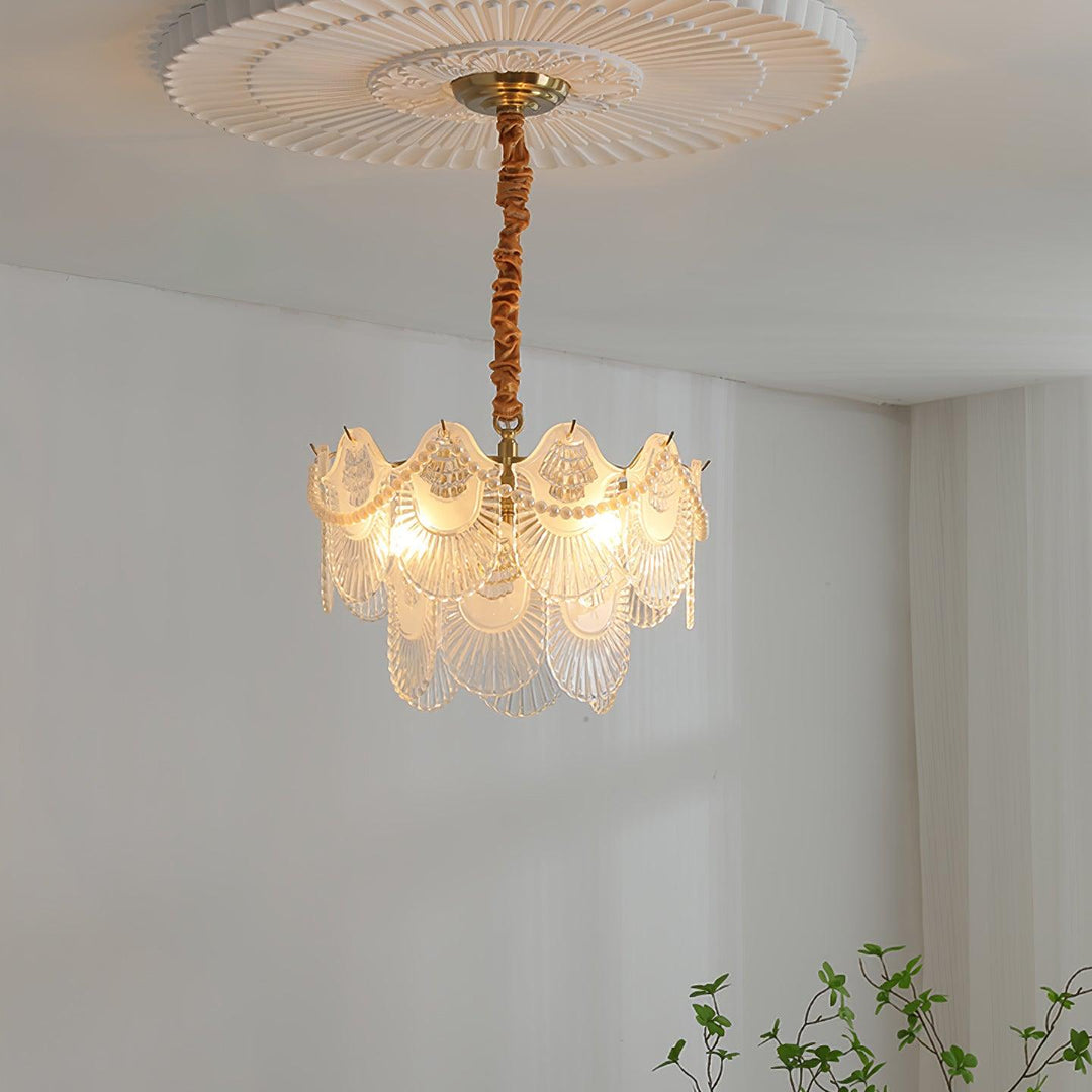 Pearl Glass Shell Chandelier - Vakkerlight