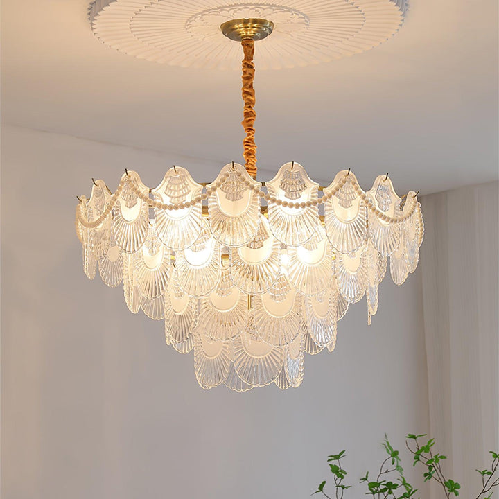 Pearl Glass Shell Chandelier - Vakkerlight