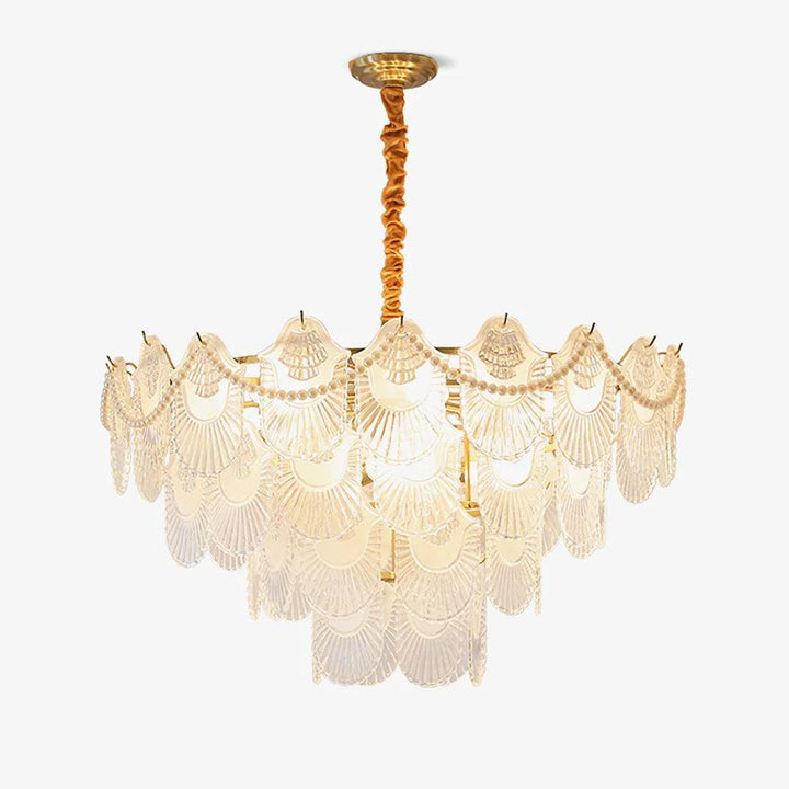 Pearl Glass Shell Chandelier - Vakkerlight