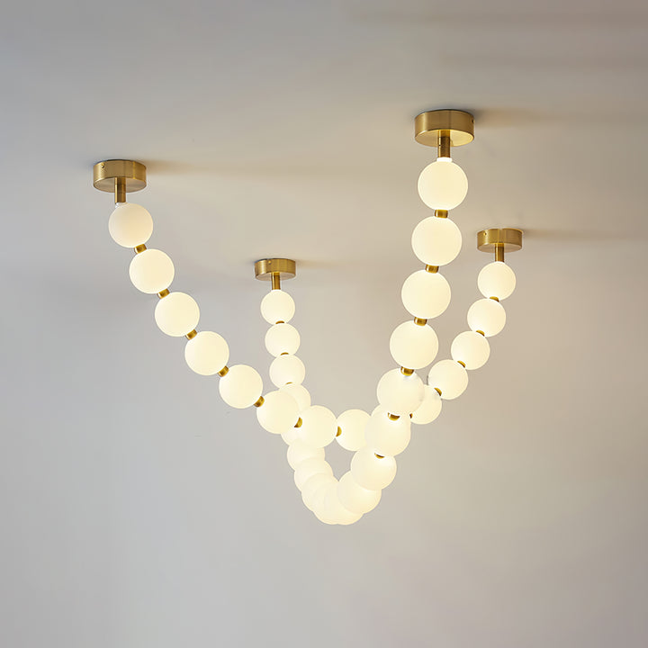 Pearl Necklace Balls Chandelier - Vakkerlight