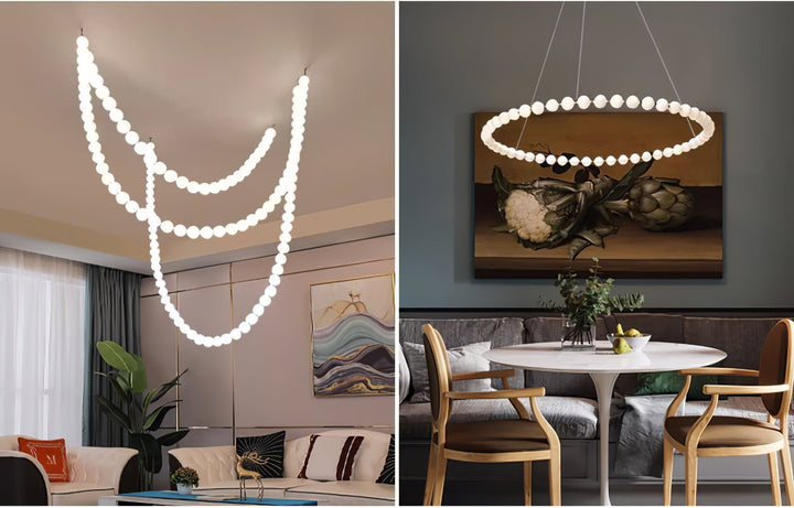 Pearl Necklace Balls Chandelier - Vakkerlight