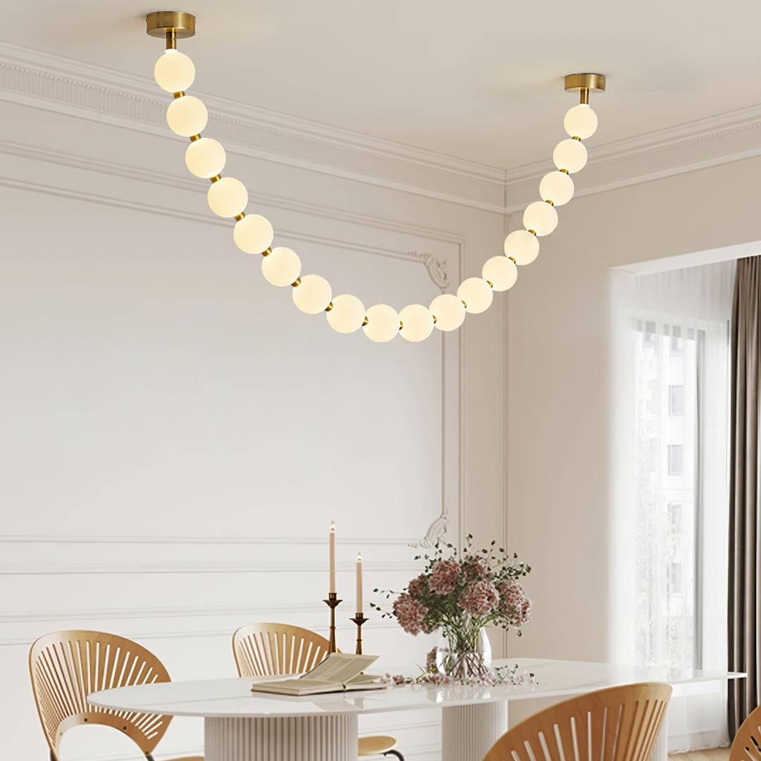 Pearl Necklace Balls Chandelier - Vakkerlight