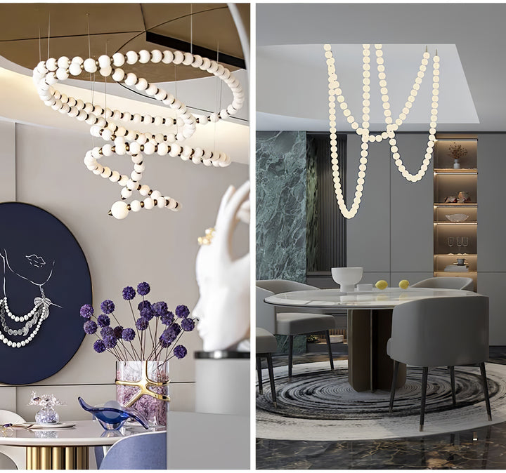 Pearl Necklace Balls Chandelier - Vakkerlight