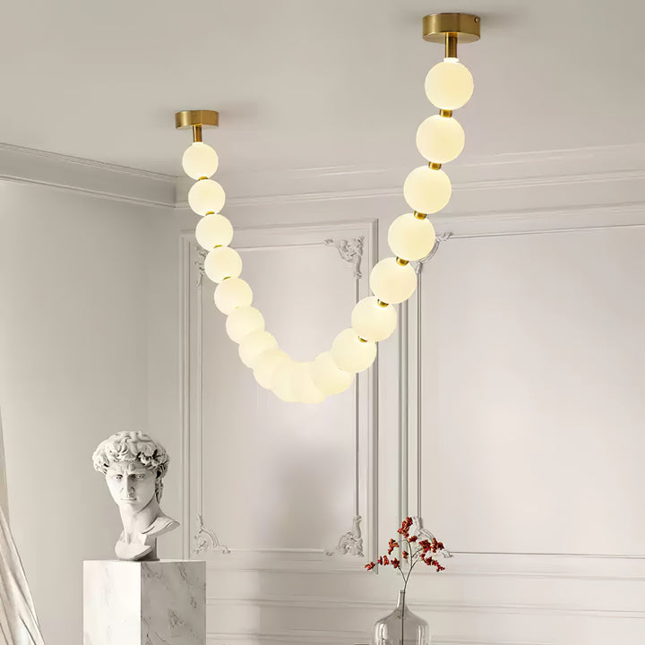 Pearl Necklace Balls Chandelier - Vakkerlight