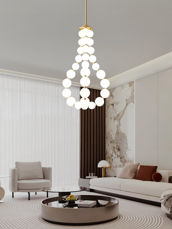 Acrylic Pearl Necklace Chandelier - Vakkerlight