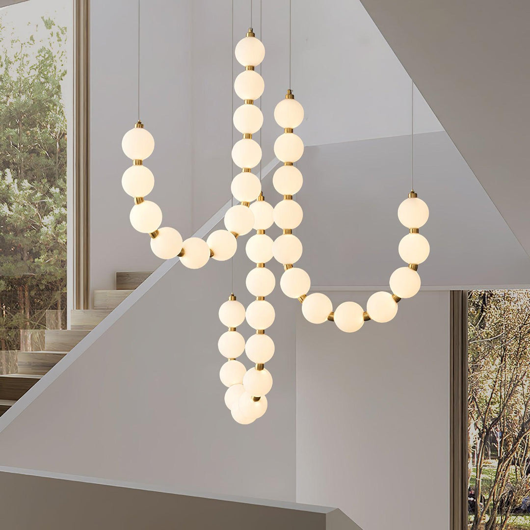 Acrylic Pearl Necklace Chandelier - Vakkerlight