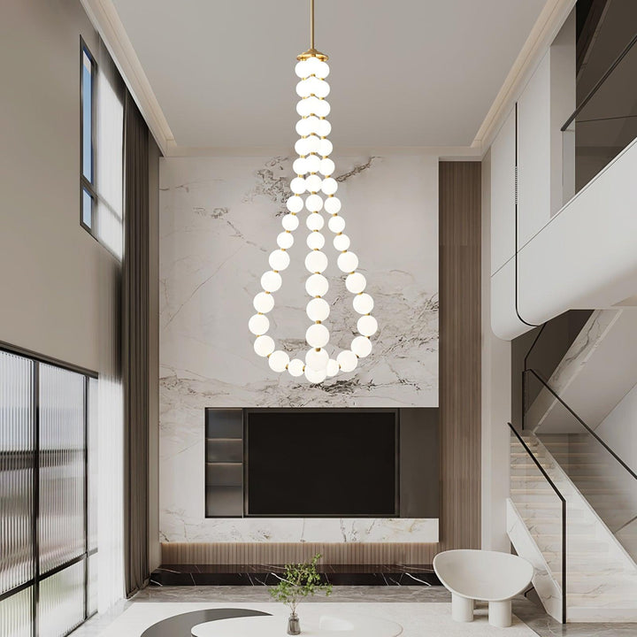 Acrylic Pearl Necklace Chandelier - Vakkerlight