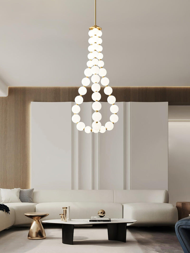 Acrylic Pearl Necklace Chandelier - Vakkerlight