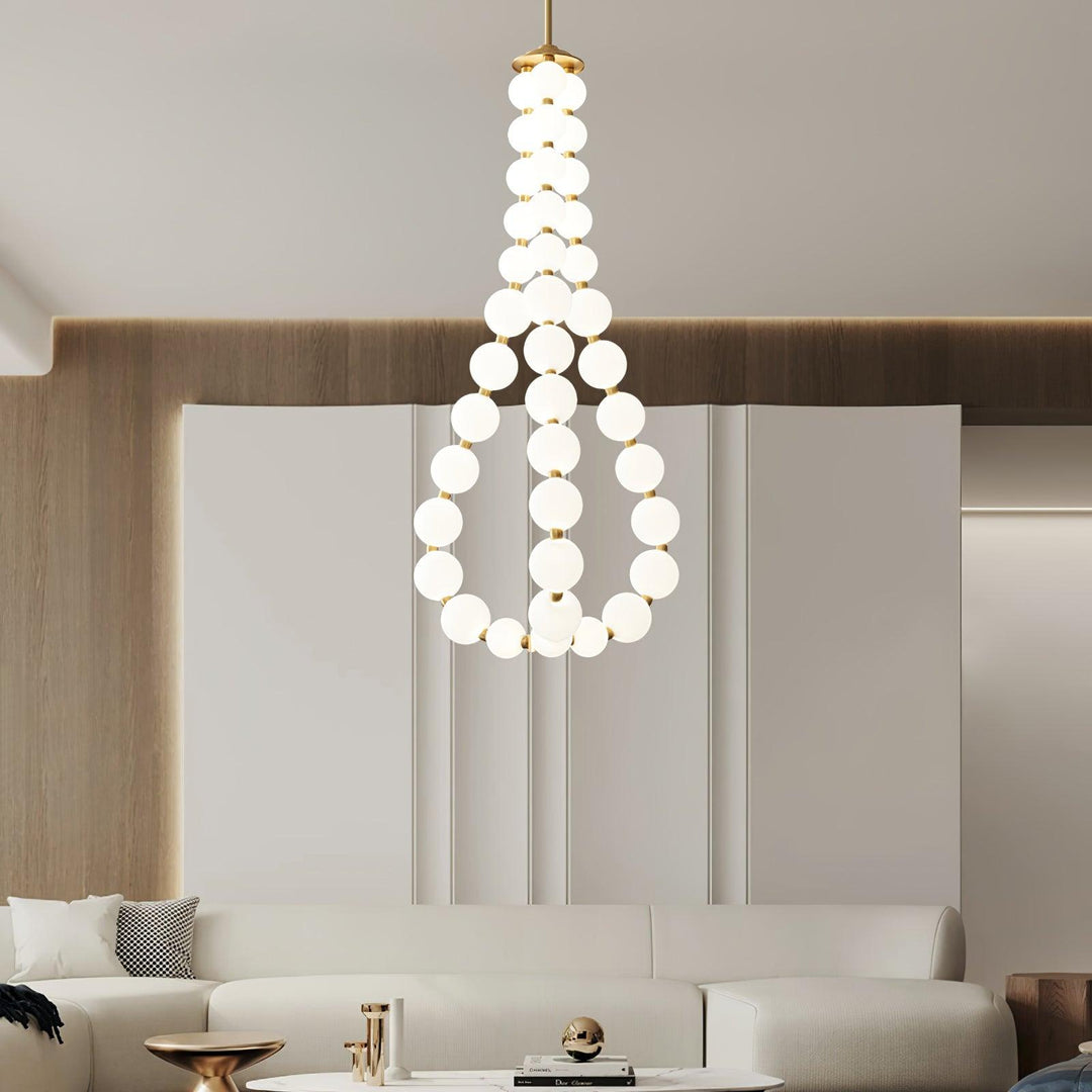 Acrylic Pearl Necklace Chandelier - Vakkerlight