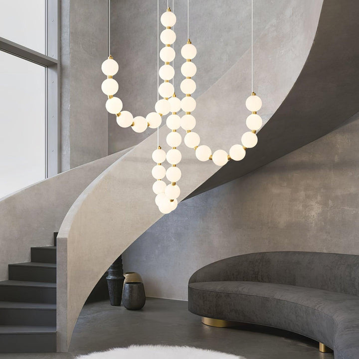 Acrylic Pearl Necklace Chandelier - Vakkerlight