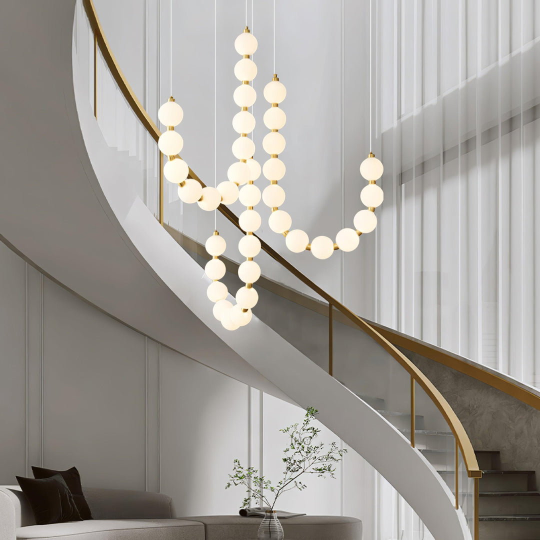 Acrylic Pearl Necklace Chandelier - Vakkerlight