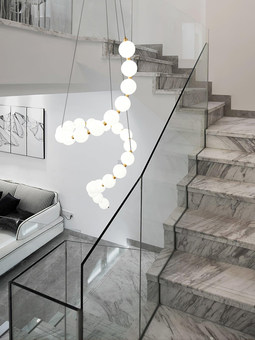 Glass Pearl Necklace Chandelier - Vakkerlight